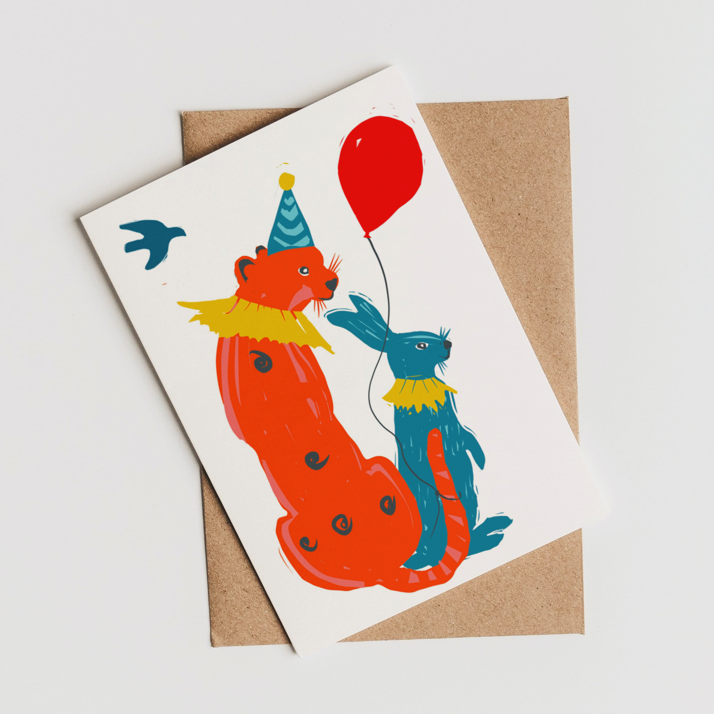 ANY OCCASION CARD - PARTY LEOPARD CELEBRATION GREETING CARD