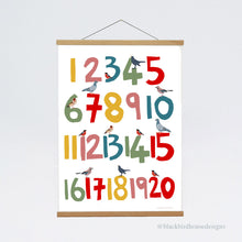Load image into Gallery viewer, NEW Bird Number Print