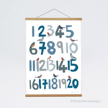 Load image into Gallery viewer, NEW Bird Number Print