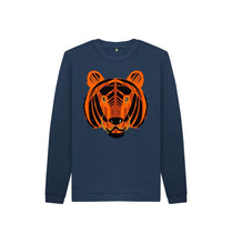 Load image into Gallery viewer, Navy Blue TIGER KIDS SWEATER -WITH TAIL!
