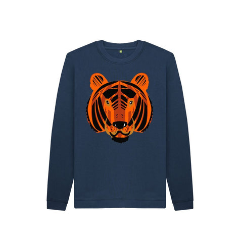 Navy Blue TIGER KIDS SWEATER -WITH TAIL!