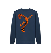 Load image into Gallery viewer, Navy Blue TIGER KIDS SWEATER -WITH TAIL!
