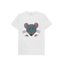 Load image into Gallery viewer, White MOUSE KIDS T -WITH TAIL!
