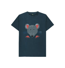 Load image into Gallery viewer, Denim Blue MOUSE KIDS T -WITH TAIL!
