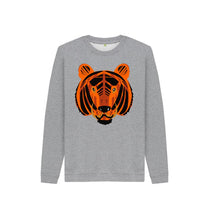 Load image into Gallery viewer, Athletic Grey TIGER KIDS SWEATER -WITH TAIL!
