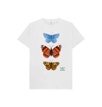 Load image into Gallery viewer, White BUTTERFLY KIDS T
