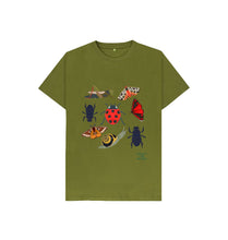 Load image into Gallery viewer, Moss Green BUG KIDS T
