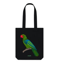 Load image into Gallery viewer, Black PARROT ORGANIC TOTE BAG
